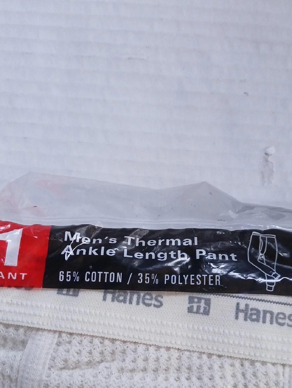 Vintage 2000's Hanes Men's Thermal Single Pant Ankle Length Cotton Blend XL